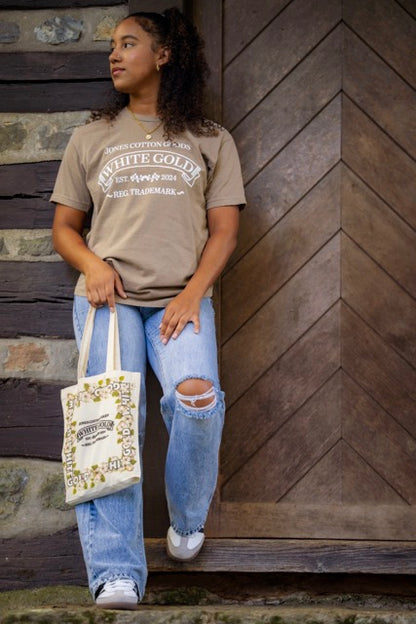 Jones White Gold Denim Goods Tee Taupe