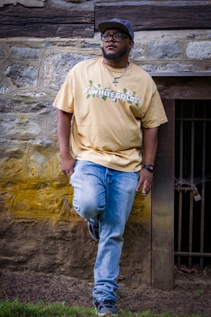 Jones White Gold Cotton Stem Tee Wheat