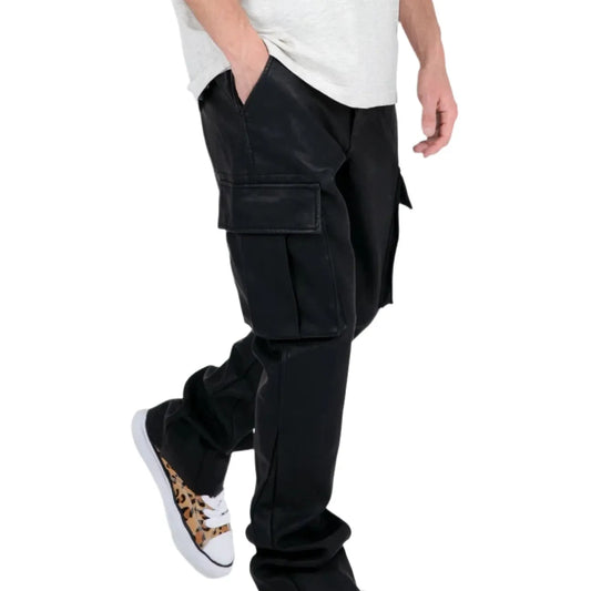 jone(s) Leather Cargo Pant Black