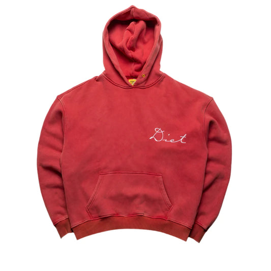 Diet Starts Monday Chainstitch Hoodie Red