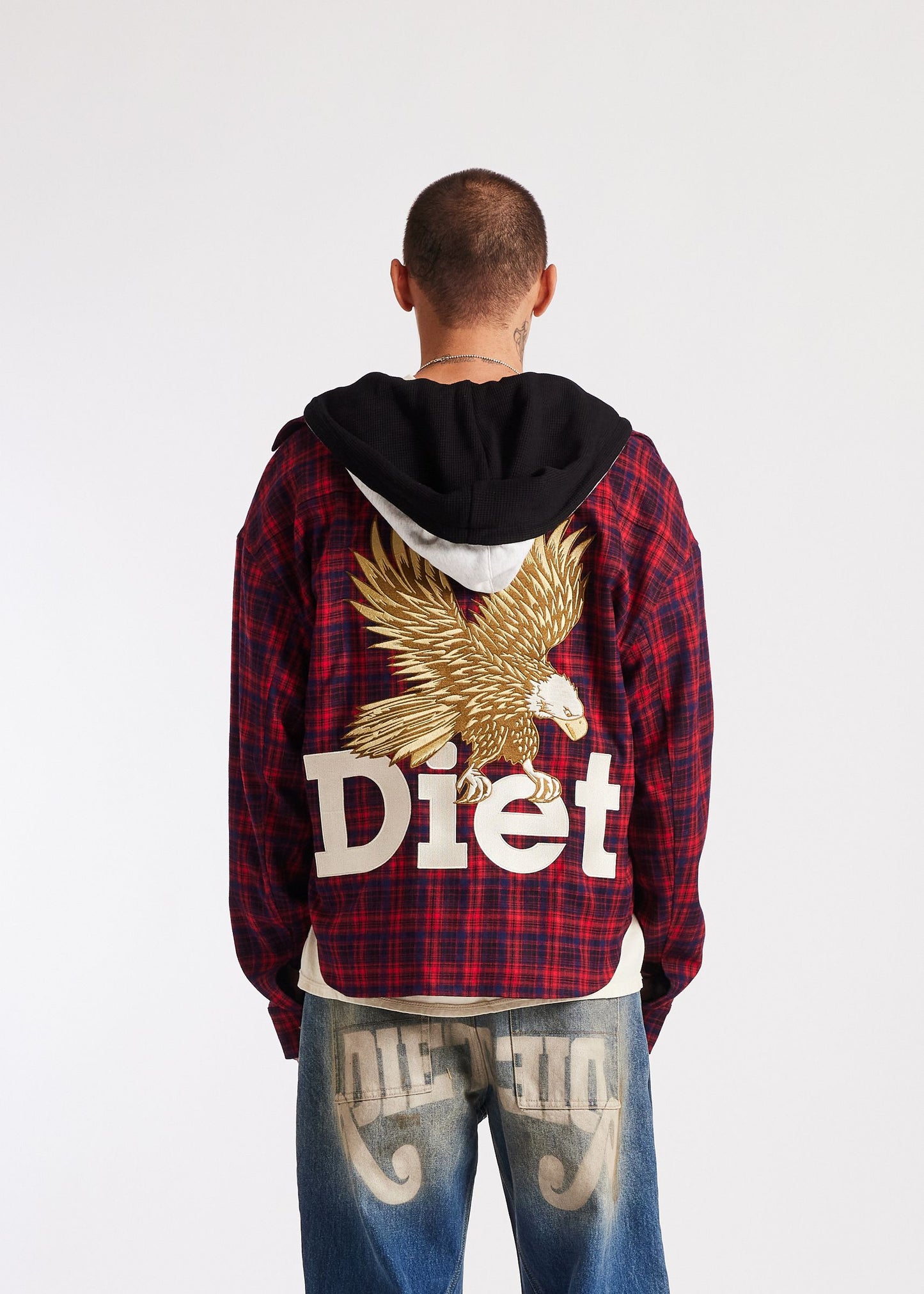 DIET STARTS MONDAY Eagle Hooded Flannel