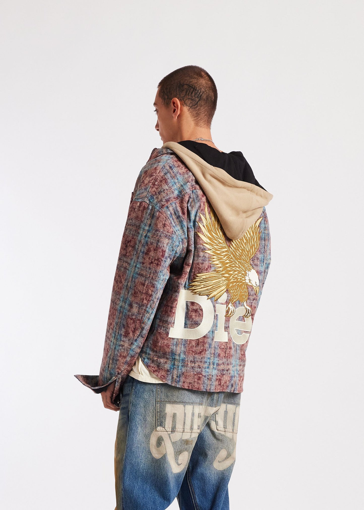 DIET STARTS MONDAY Eagle Hooded Flannel