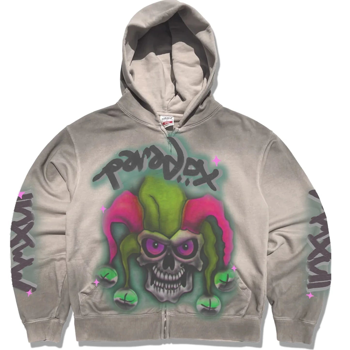 PARADOX SKELETON JOKER ZIP UP HOODIE