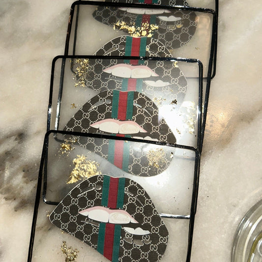 Glossed by Nat Gucci Lips Coasters (set of 4)