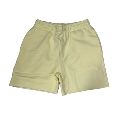 jone(s) women fleece 5" cut off short set - Yellow