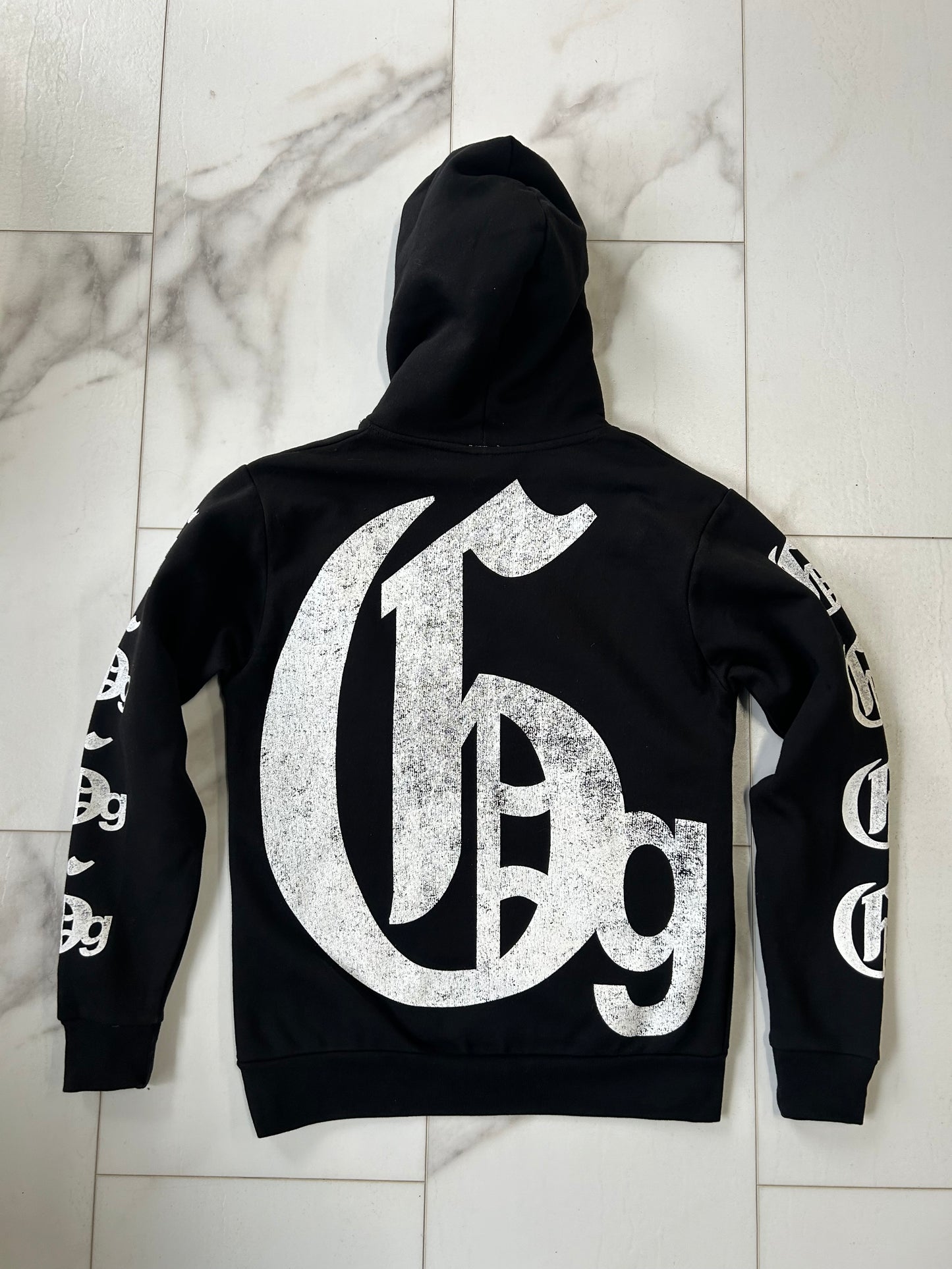 Greater Good Black Varsity Hoody