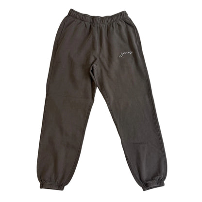 jone(s) Faded Fleece Sweats with Logo Smoke
