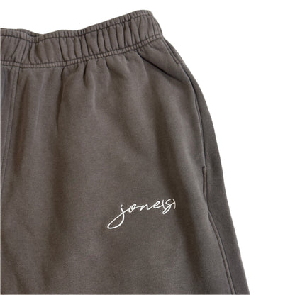 jone(s) Faded Fleece Sweats with Logo Smoke