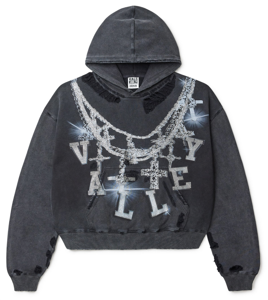 VALE BLACK BIG CHAIN HOODIE
