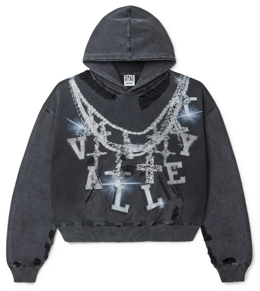 VALE BLACK BIG CHAIN HOODIE