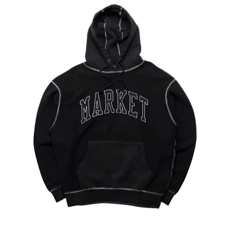 MARKET REVERSE ARC HOODIE WASHED-BLACK