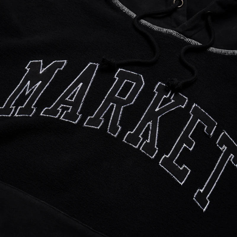 MARKET REVERSE ARC HOODIE WASHED-BLACK