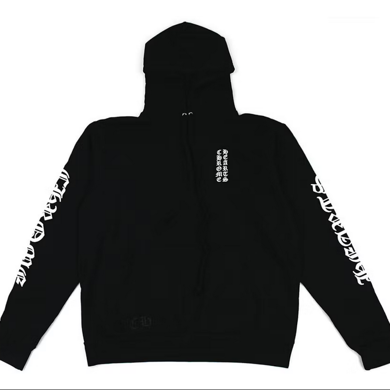 Chrome Hearts Vertical Logo Hoodie Black