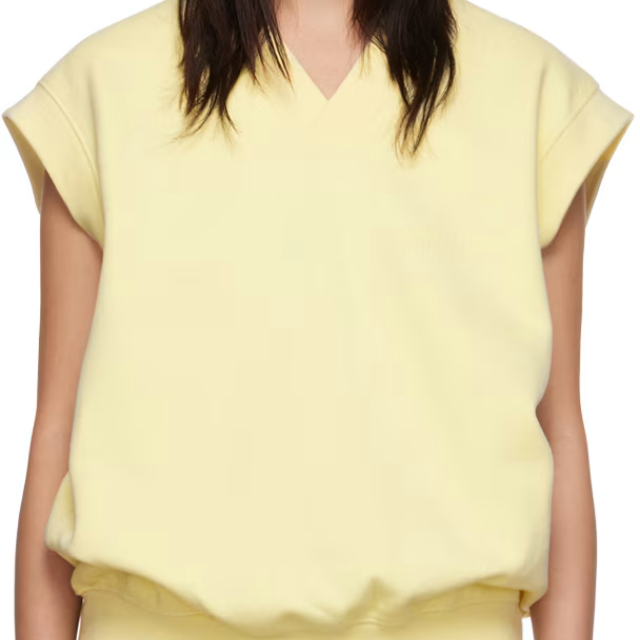 FEAR OF GOD ESSENTIALS WOMEN Canary Yellow V-Neck Vest