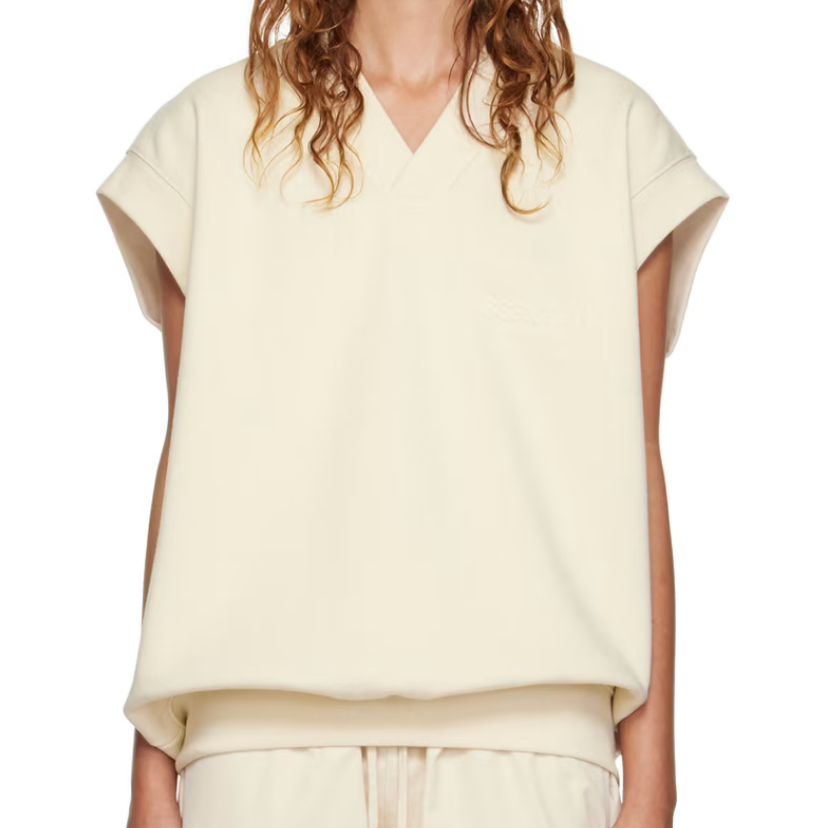 FEAR OF GOD ESSENTIALS WOMEN Egg Shell V-Neck Vest