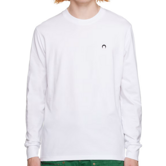 Marine Serre White Embroidered Long Sleeve T-Shirt