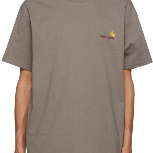 Carhartt Work In Progress Taupe American Script T-Shirt XS