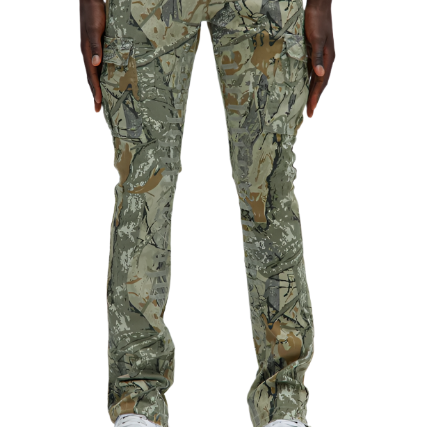 jone(s) Camo Stacked Cargo Flare Skinny