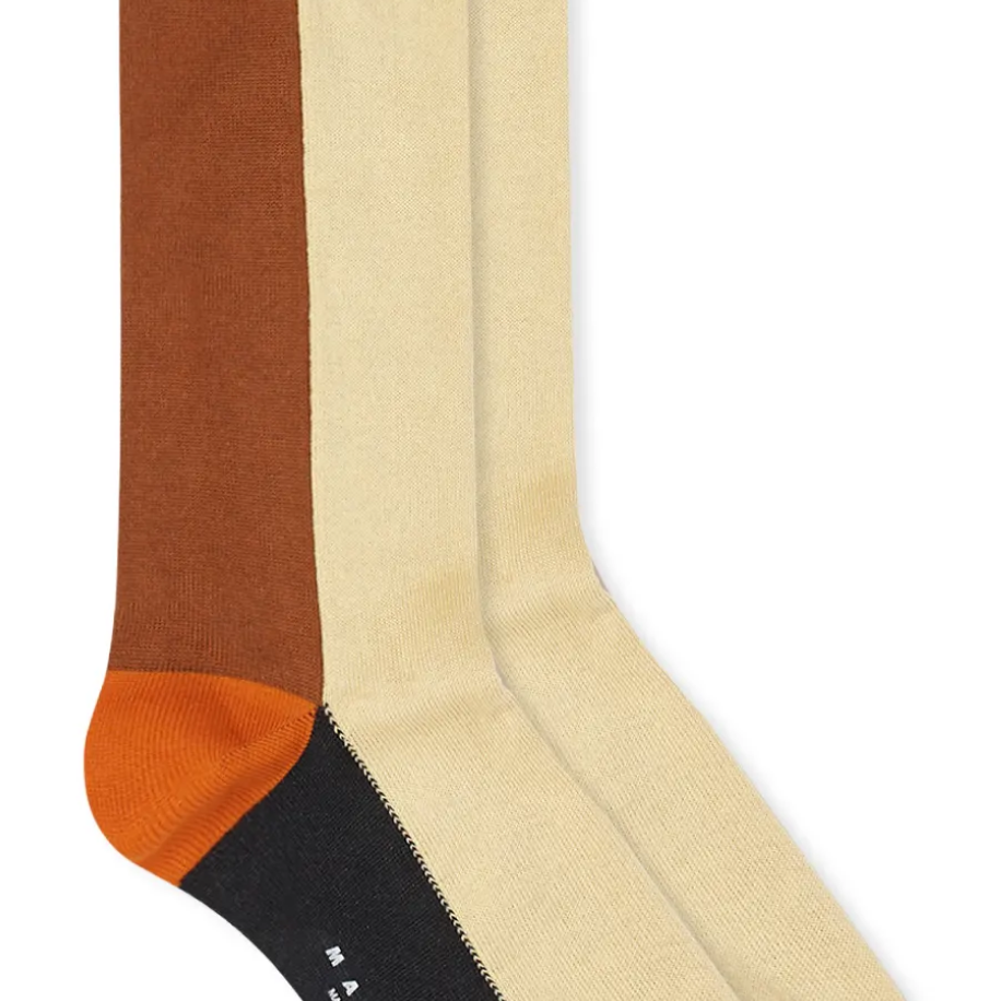 Marni Logo Socks Dust Apricot One Size