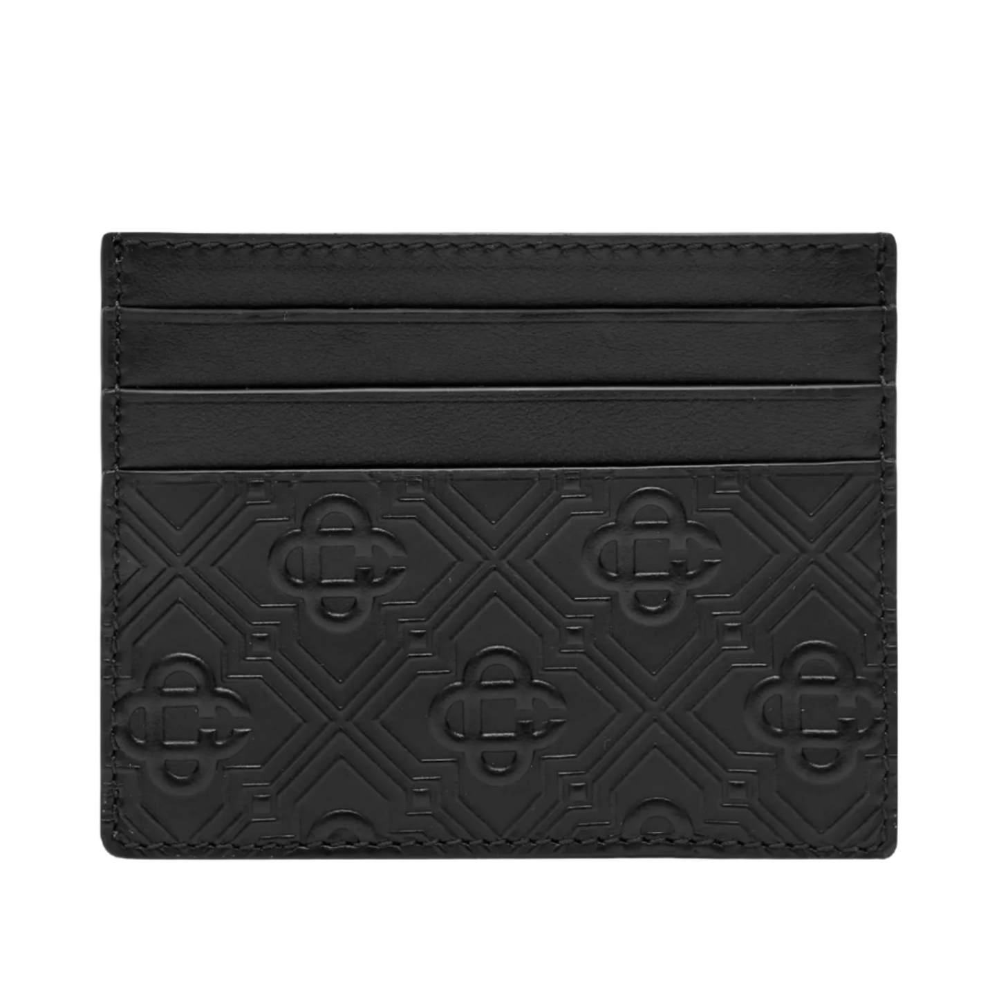 Casablanca Embossed Card Holder Black