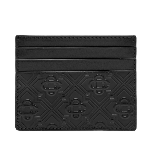 Casablanca Embossed Card Holder Black