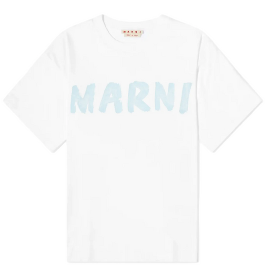 Marni Large Logo T-Shirt Lily White Small