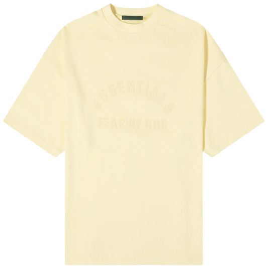 Fear of God ESSENTIALS Spring Printed Logo T-Shirt Garden Yellow Small