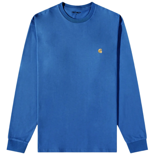 Carhartt WIP Long Sleeve Chase T-Shirt Liberty & Gold Small