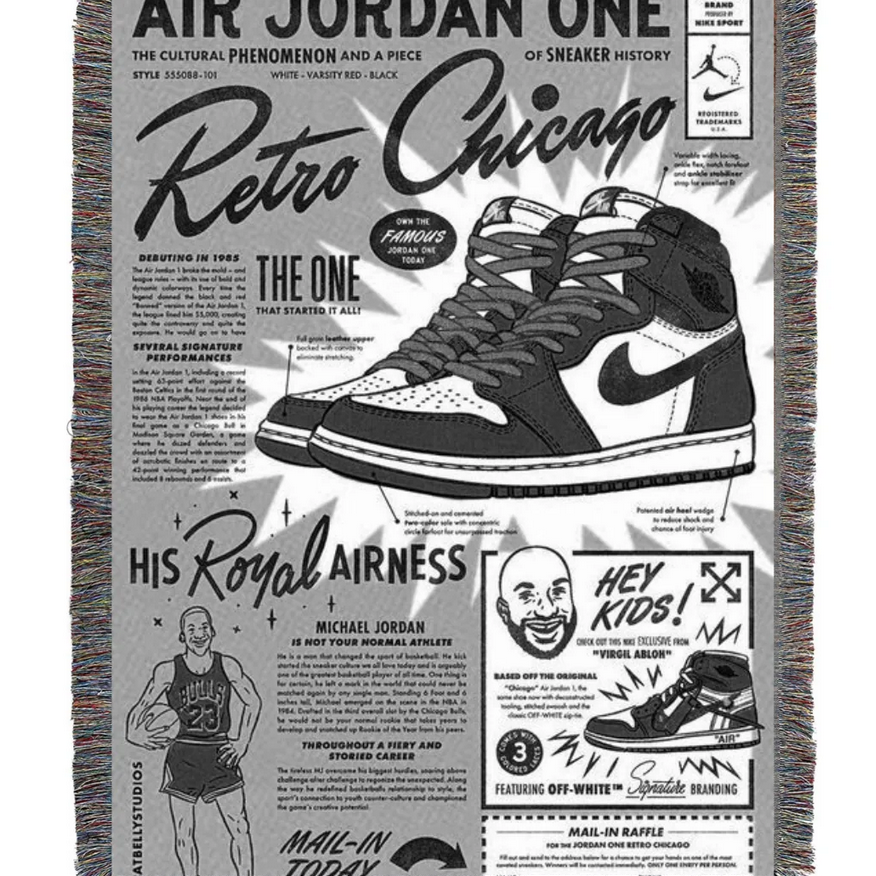 MARQ RETRO JORDAN TAPESTRY BLANKET