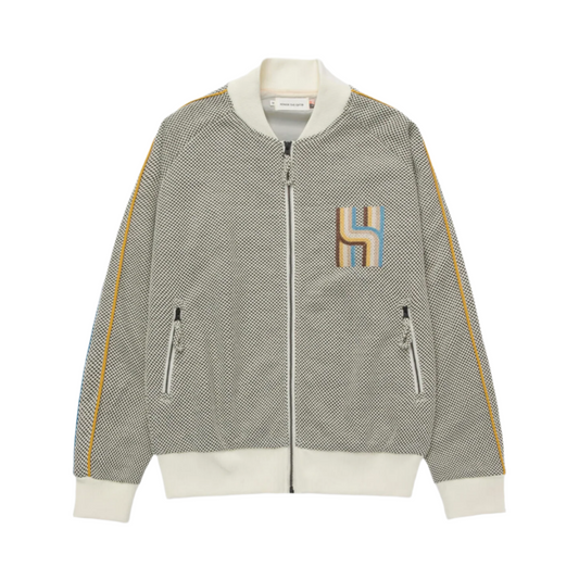 HONOR THE GIFT NOVELTY KNIT TRACK JACKET Cream