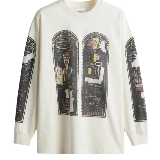 Who Decides War X Basquiat X H&M Relaxed Fit Cotton Long Sleeve T-shirt Cream