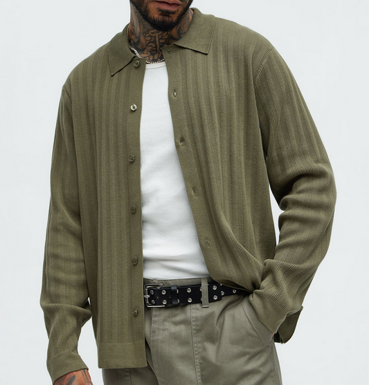 jone(s) Eternal Polo Cardigan Army