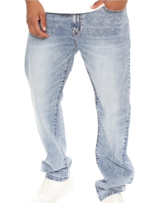 jone(s) Straight Taper Jeans - Light Blue Wash