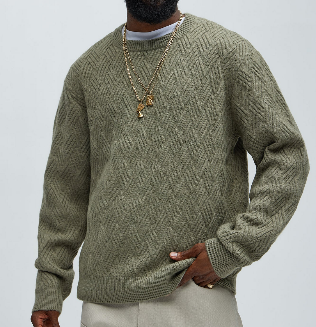 jone(s) Cable Sweater Green