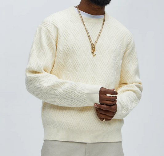 jone(s) Cable Sweater Off White