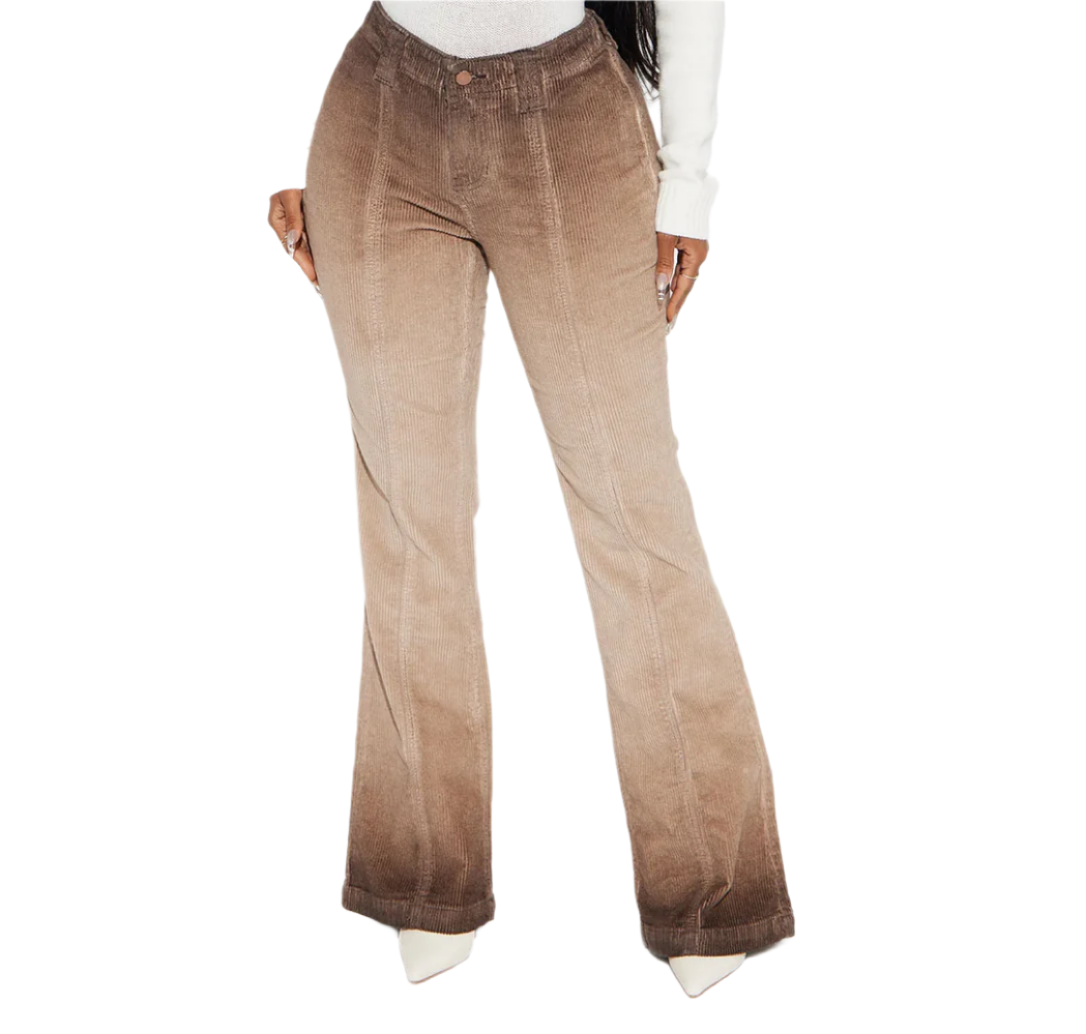 jone(s) Women's Cord Flare Pant Espresso Ombre