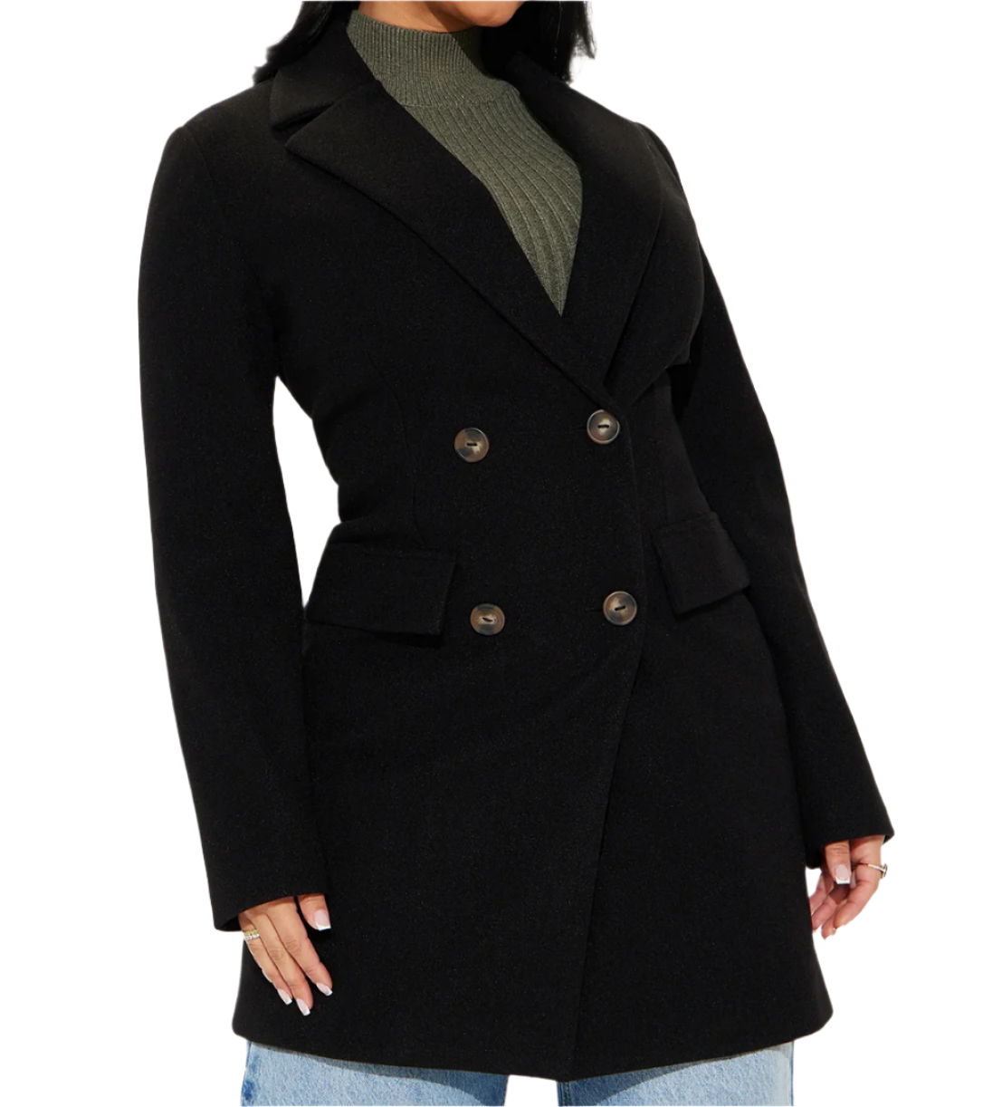 jone(s) Women's Kimmie Trench Coat Black