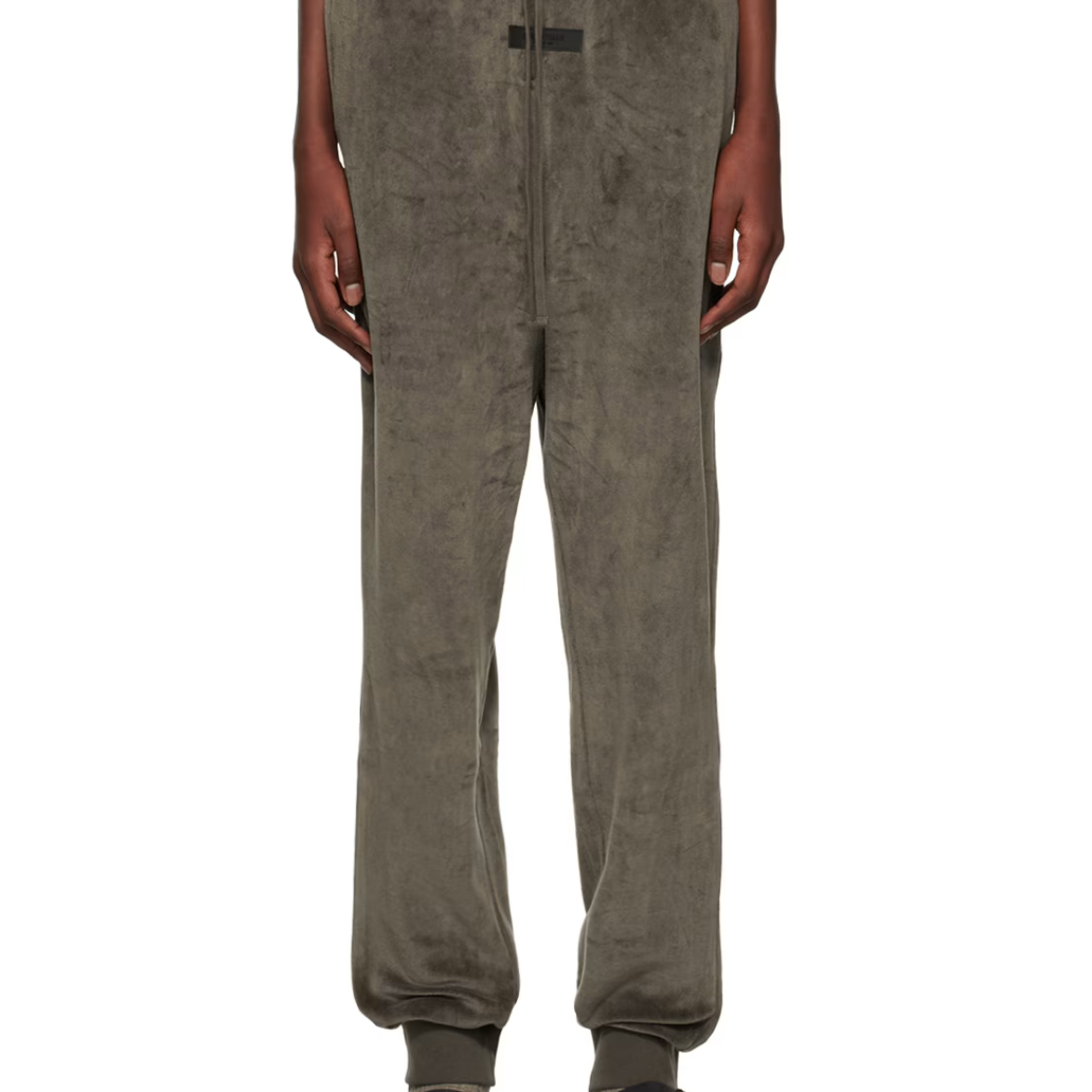 FEAR OF GOD ESSENTIALS Off Black Drawstring Lounge Pants