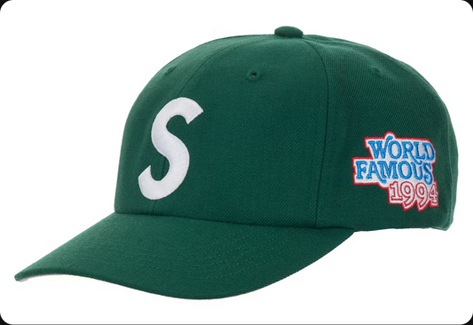 Supreme World Famous S Logo 6 Panel Cap