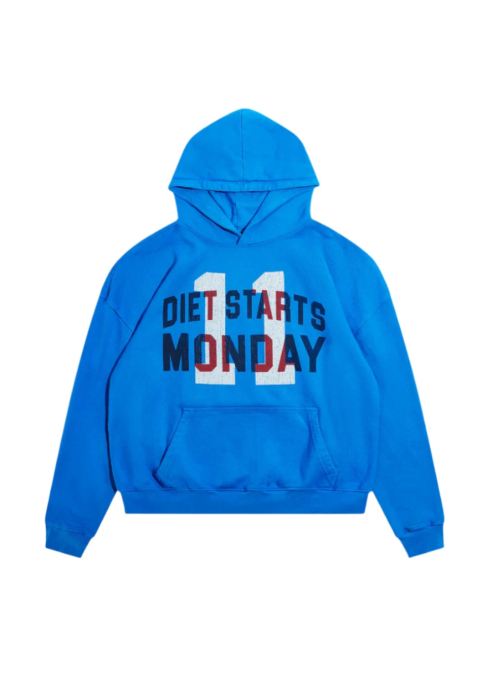 Diet Starts Monday French Terry Collegiate Hoody Blue