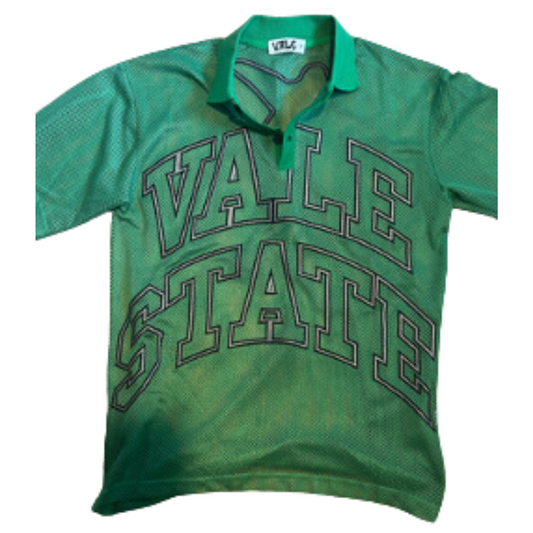 Vale State Mesh Polo Emerald - Medium