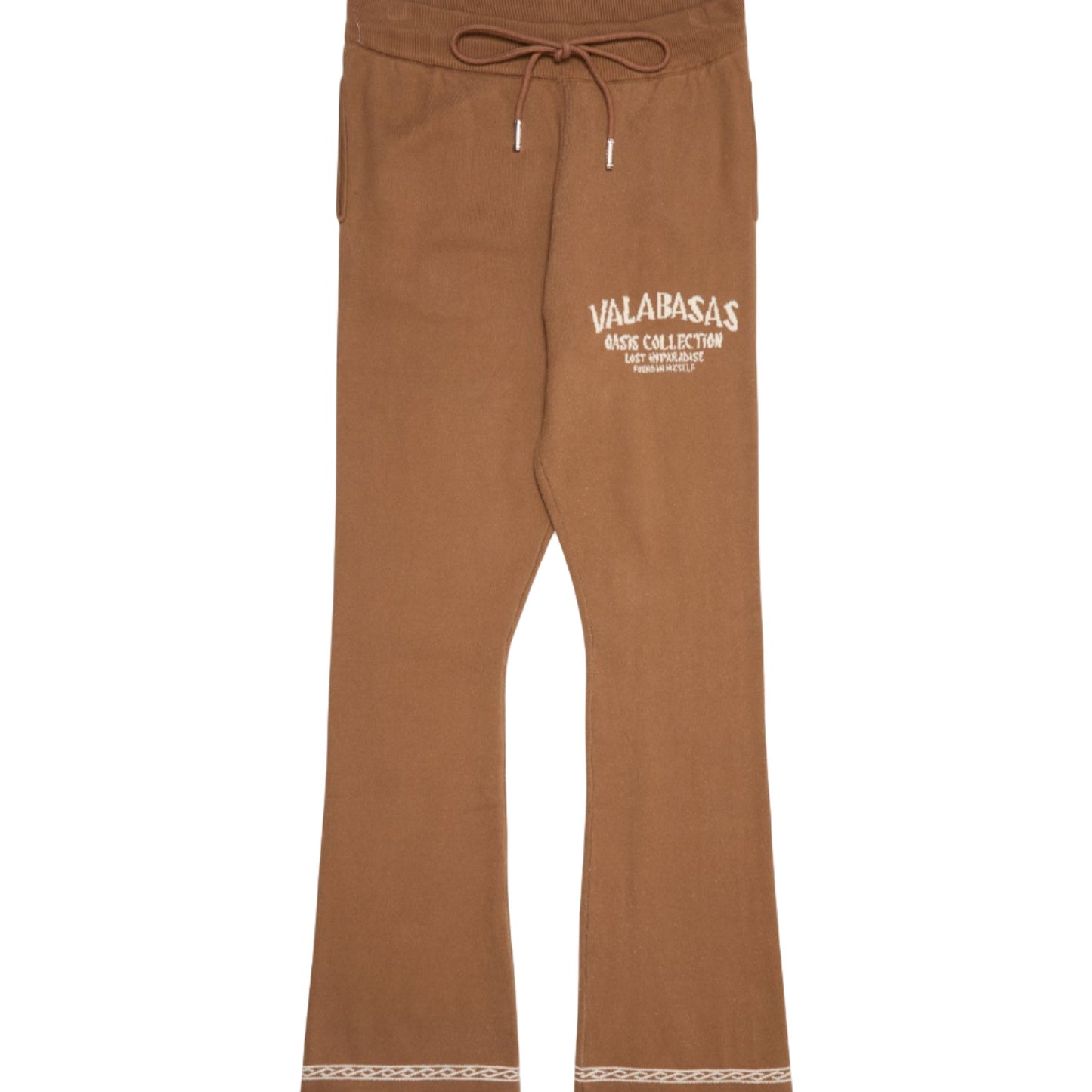 Valabasas "Lost In" Brown Stacked Pants & Button Down Set