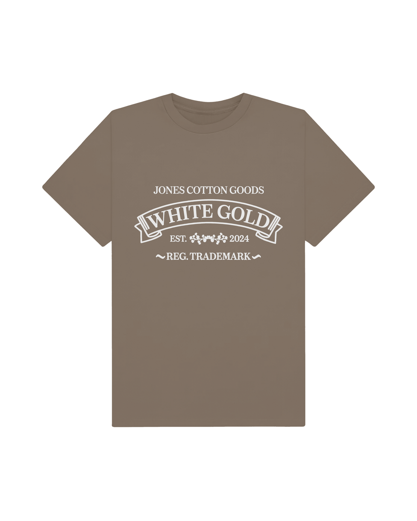 Jones White Gold Denim Goods Tee Taupe