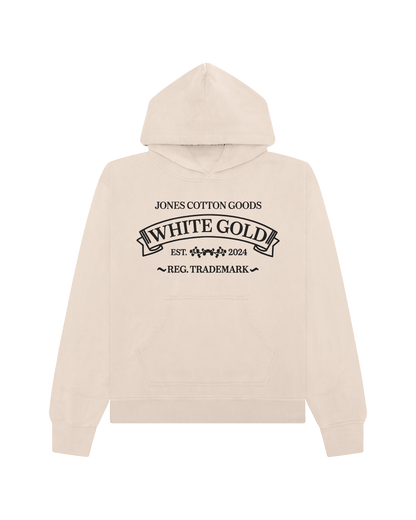 jone(s) White Gold Cotton Goods Pink Hoody