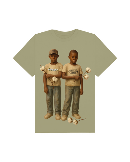 Jones White Gold Twins Olive Tee