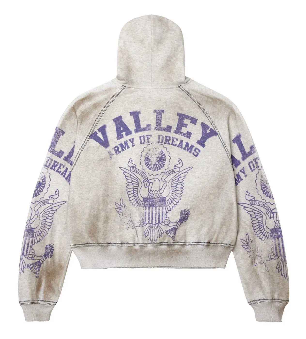 VALE ARMY ZIP UP GREY