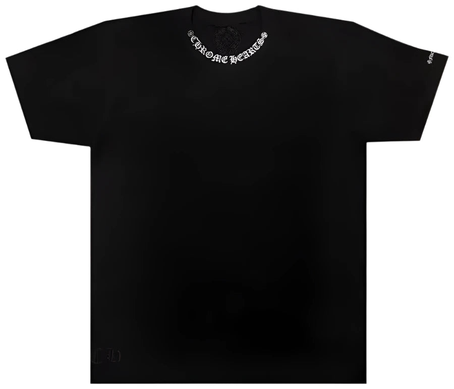Chrome Hearts Neck Letters Logo T-shirt Black