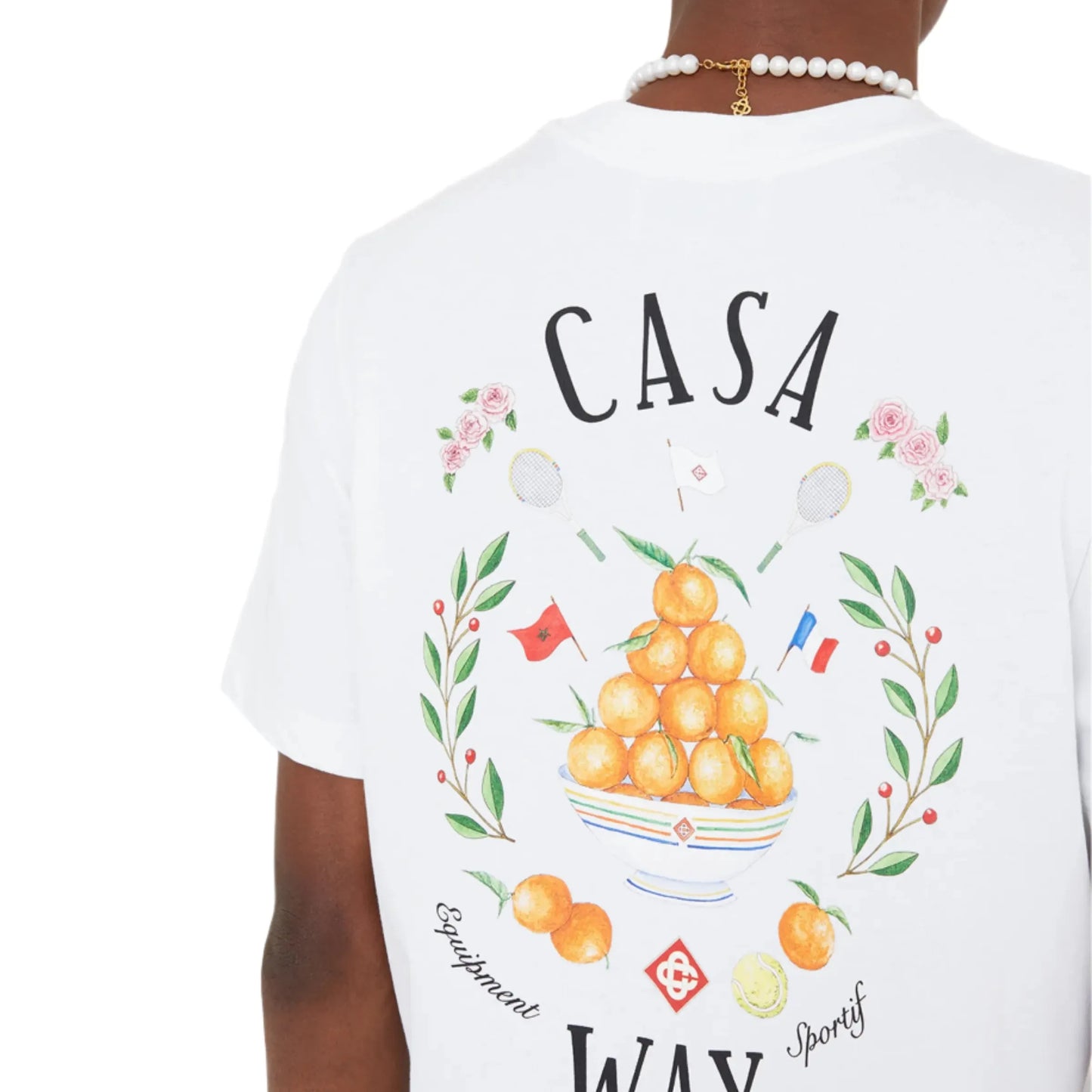 CASABLANCA Casa Way Printed Cotton t-shirt White